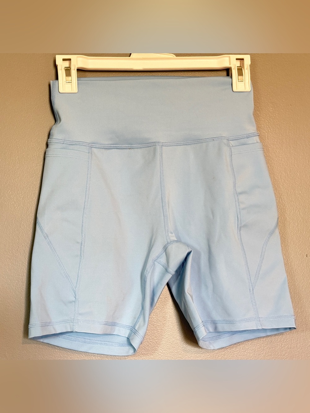 Love Tree High-Waist Light Blue Bike Shorts